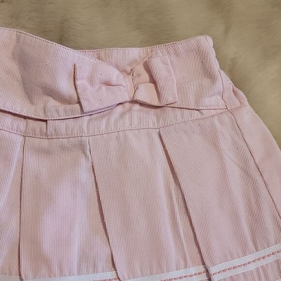 JANIE AND JACK LIGHT PINK PLEATED SKORT WITH BOW, SIZE 12-18 MONTHS - Picture 2 of 8
